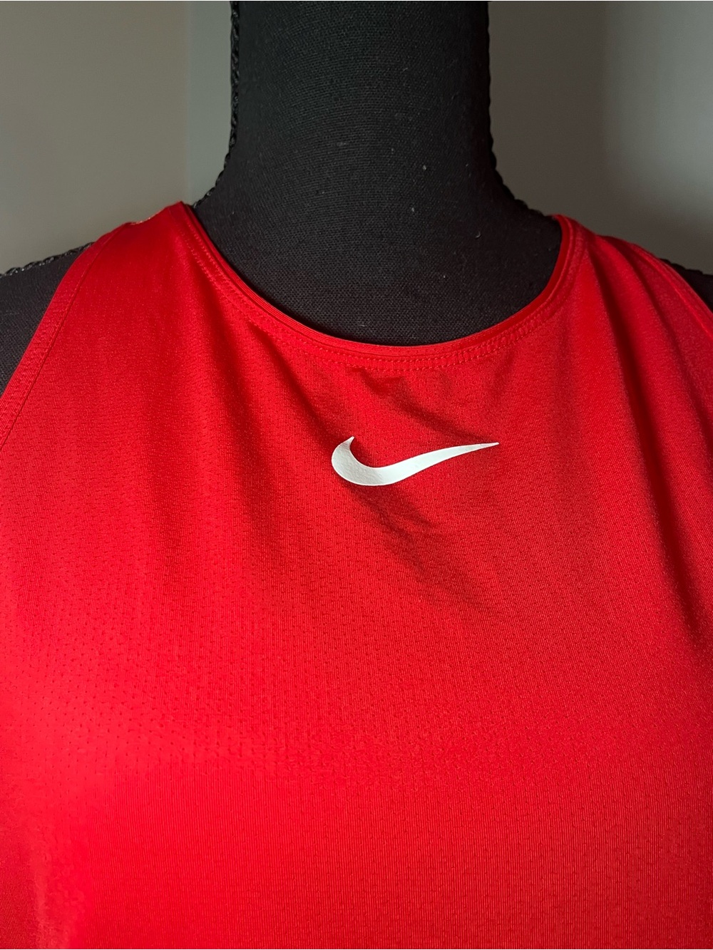 Nike Women's Red Tank Top with White Swoosh
